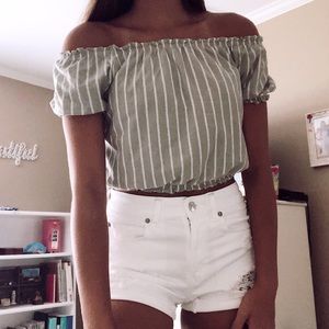 American Eagle Off the Shoulder Crop Top